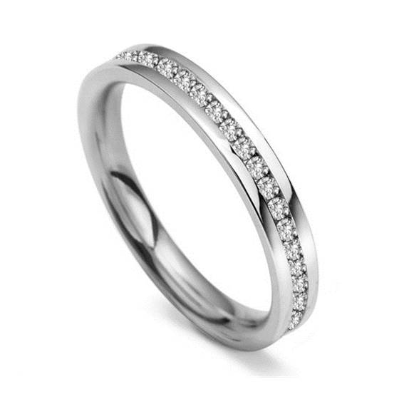 3mm Round Diamond 40% Wedding Ring