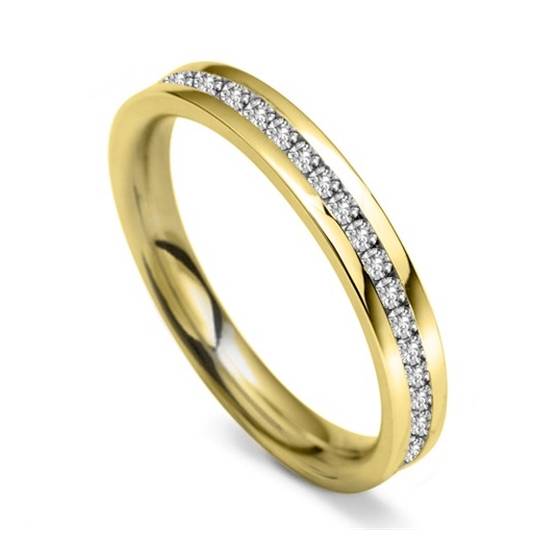 3mm Round Diamond 40% Wedding Ring