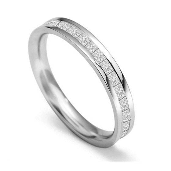 3mm Princess Diamond 40% Wedding Ring