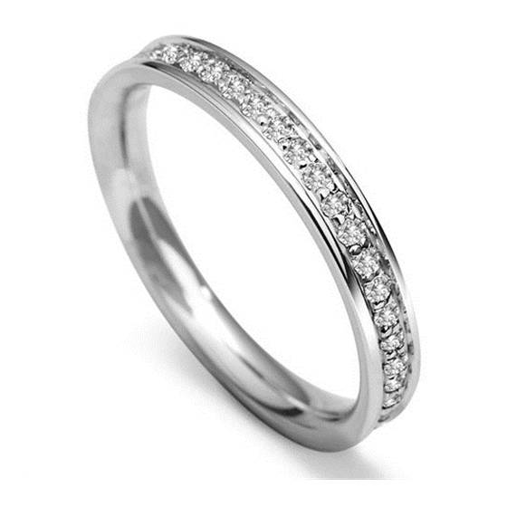 0.20ct SI2/F-G Round Natural Diamond Wedding Ring