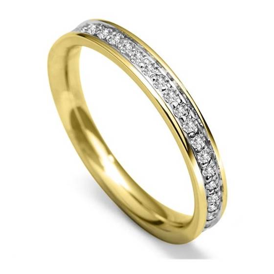 3mm Round Diamond 40% Wedding Ring