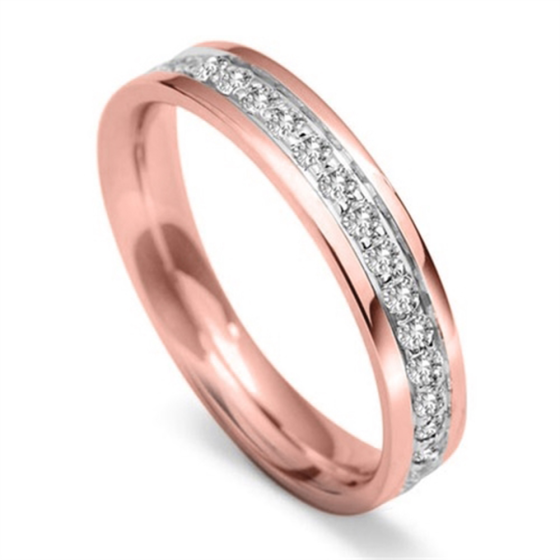 4mm Round Diamond 40% Wedding Ring