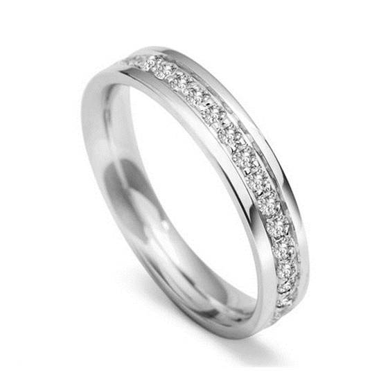 4mm Round Diamond 40% Wedding Ring