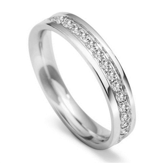 4mm Round Diamond 40% Wedding Ring