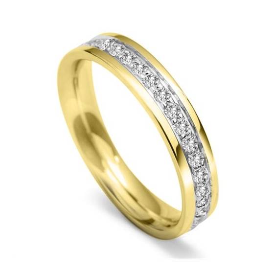 4mm Round Diamond 40% Wedding Ring