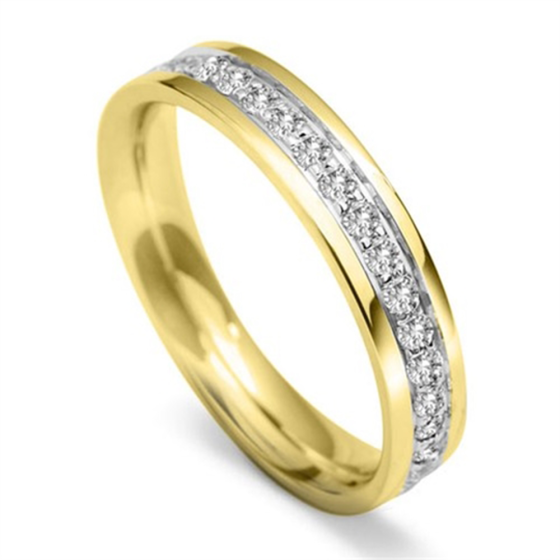 4mm Round Diamond 40% Wedding Ring