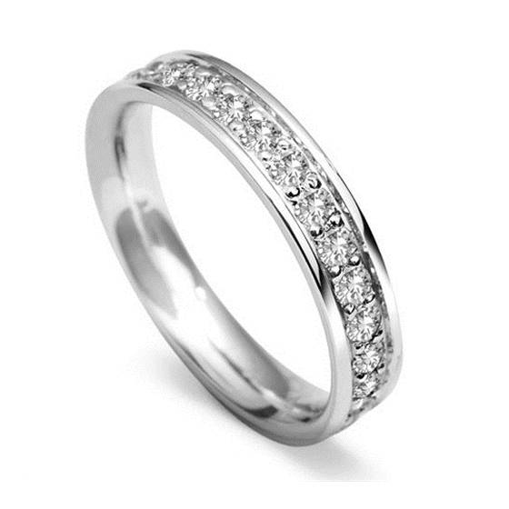 4mm Round Diamond 40% Wedding Ring