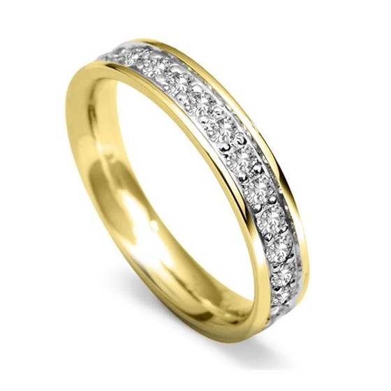 4mm Round Diamond 40% Wedding Ring