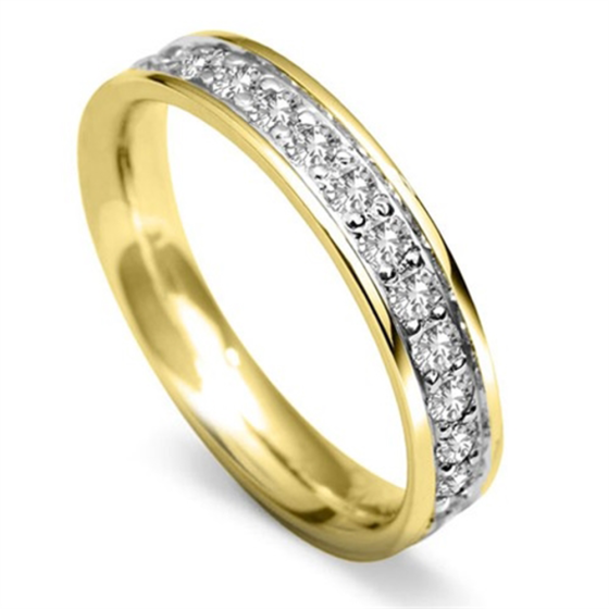 4mm Round Diamond 40% Wedding Ring