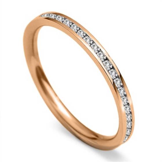 2.5mm Round Diamond 60% Wedding Ring