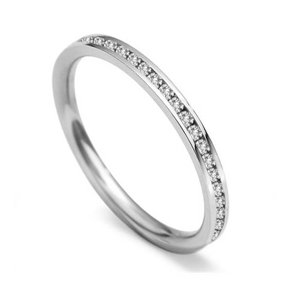 2.5mm Round Diamond 60% Wedding Ring