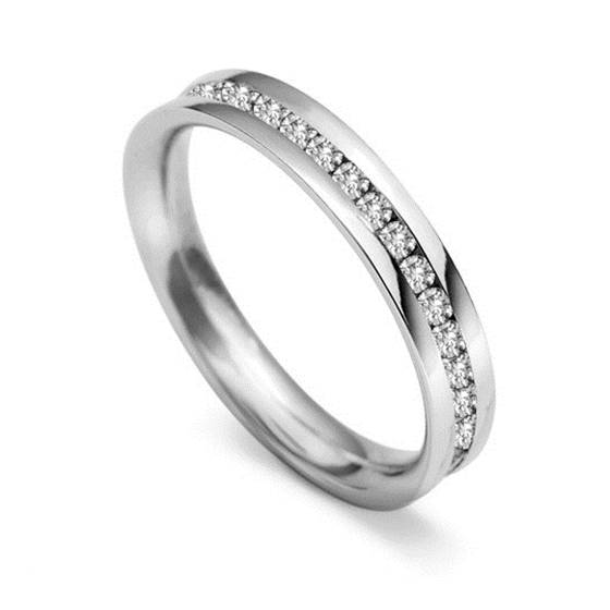 3.5mm Round Diamond 60% Wedding Ring