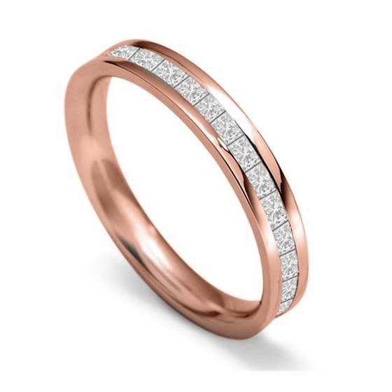 3mm Princess Diamond 60% Wedding Ring