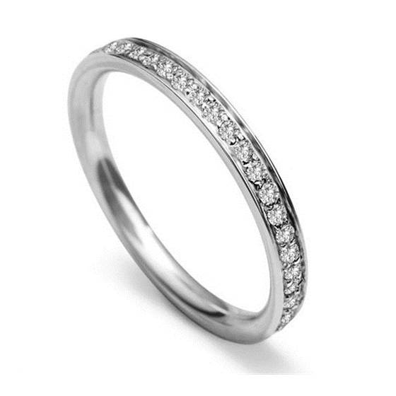 2.5mm Round Diamond 60% Wedding Ring