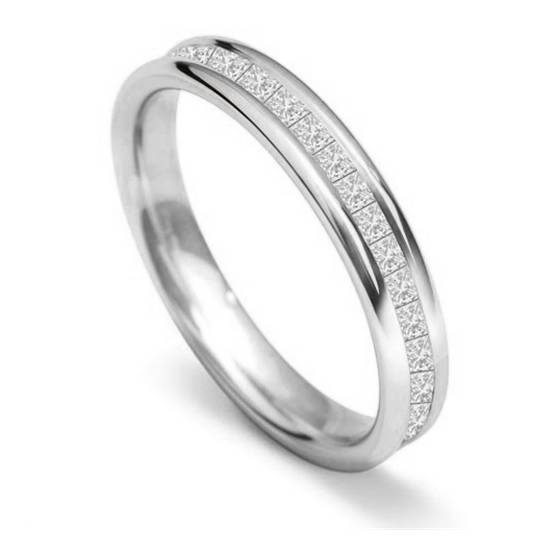 3.5mm Princess Diamond 60% Wedding Ring