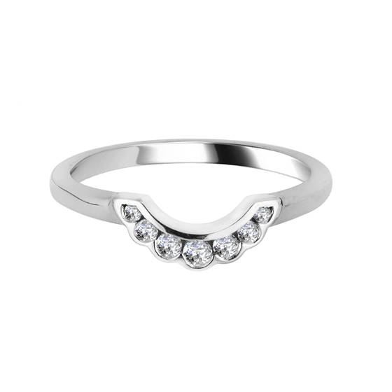 0.15ct VS/F-G Round Diamond Shaped Wedding Ring