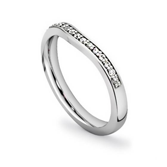 0.10ct VS1/F Round Natural Diamond Shaped Wedding Band