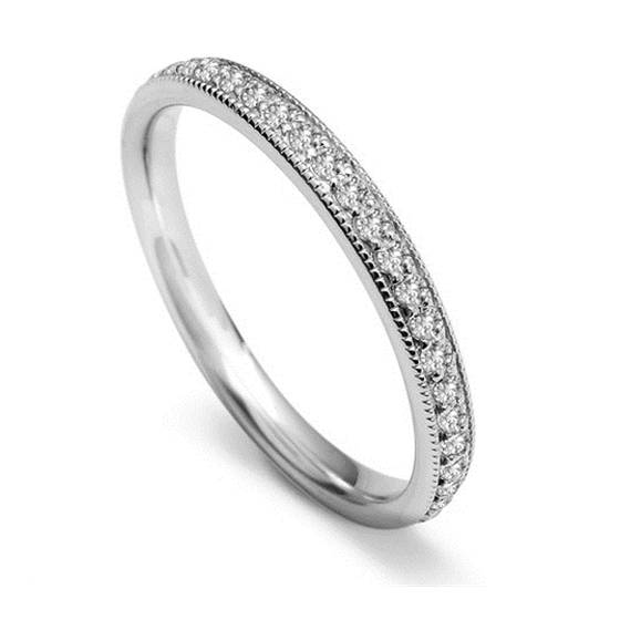 0.40ct VS/E-F Round Natural Diamond Wedding Ring