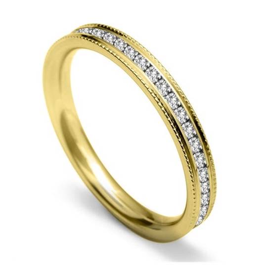 40% Diamond Set Vintage Wedding Ring