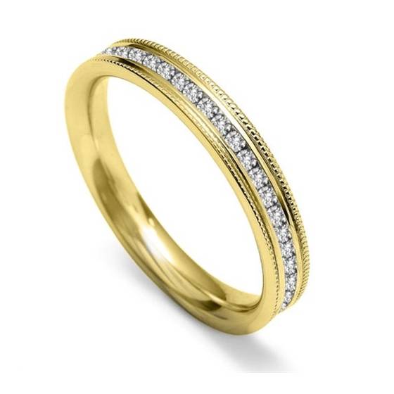 40% Round Diamond Vintage Wedding Ring