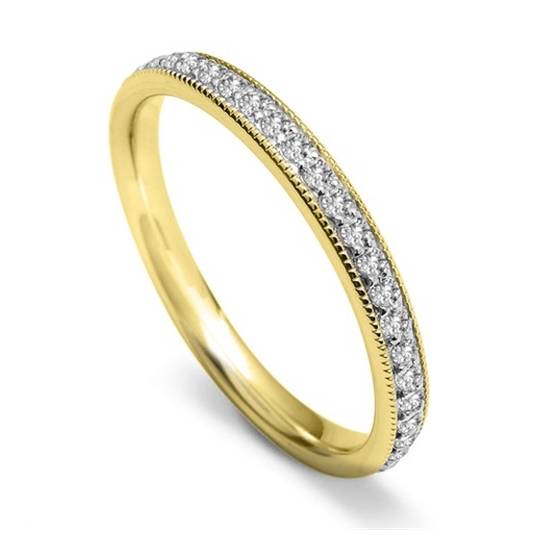 40% Round Diamond Vintage Wedding Ring