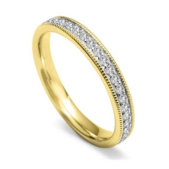 40% Round Diamond Vintage Wedding Ring