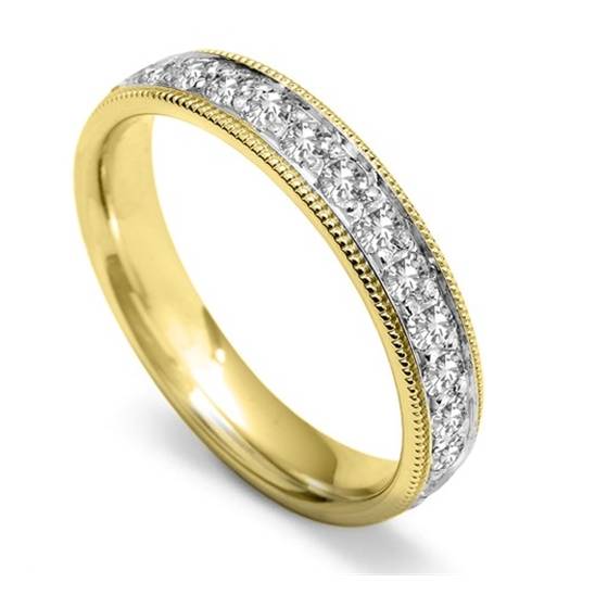 40% Round Diamond Vintage Wedding Ring