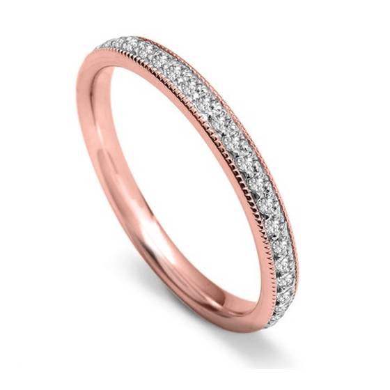 60% Round Diamond Vintage Wedding Ring
