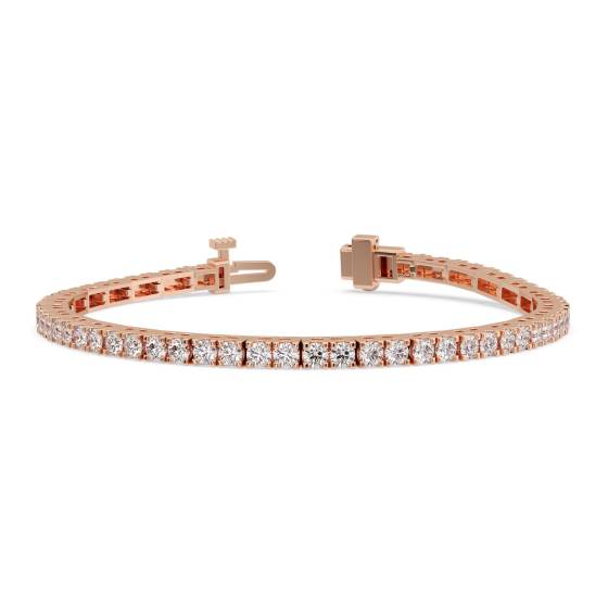 Single Row Round Diamond Tennis Bracelet