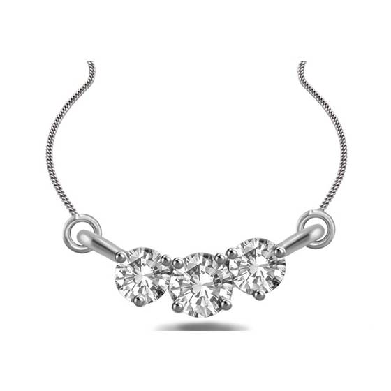 0.5ct SI/F-G Round Natural Diamond Necklace