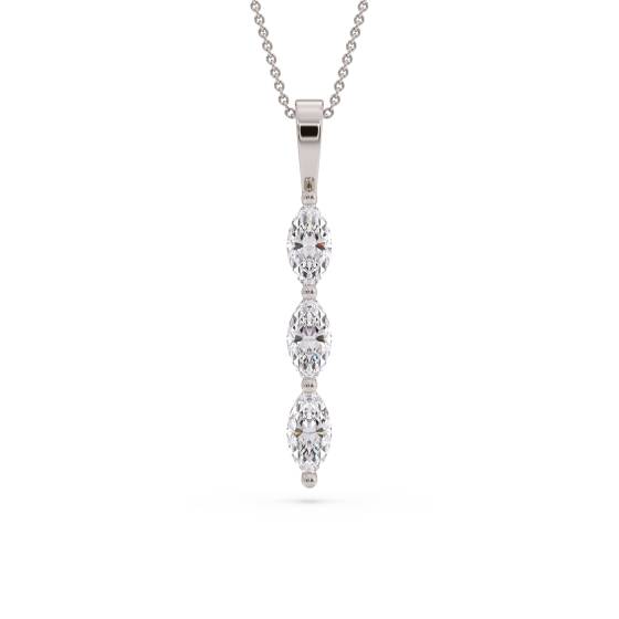 Classic Marquise Diamond Trilogy Pendant