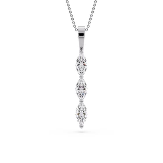 Classic Marquise Diamond Trilogy Pendant