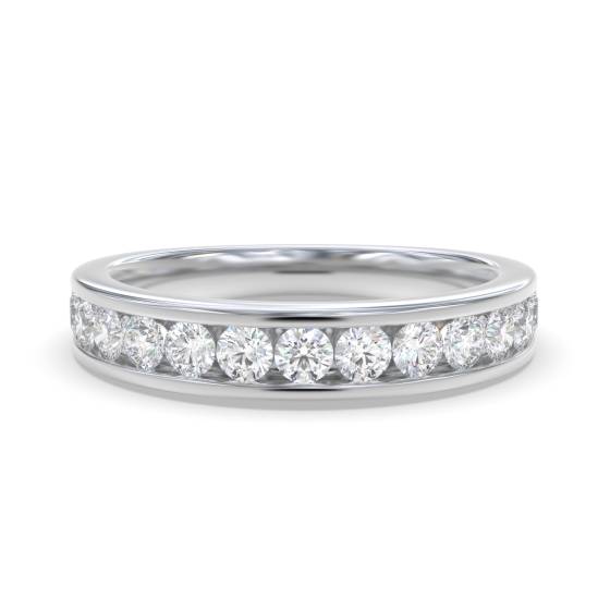 Round Channel Set Diamond Eternity Ring
