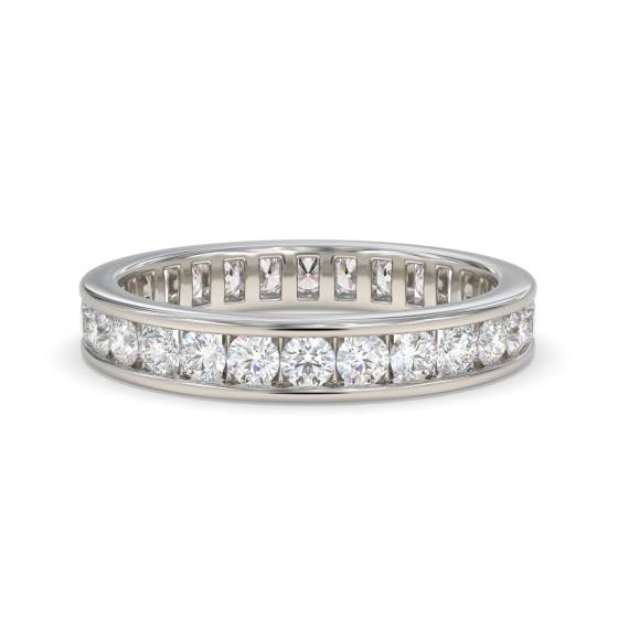 Channel Set Round Eternity Diamond Ring