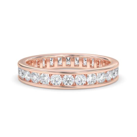 Channel Set Round Eternity Diamond Ring