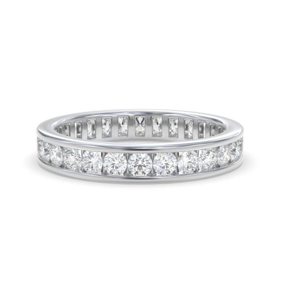 Channel Set Round Eternity Diamond Ring