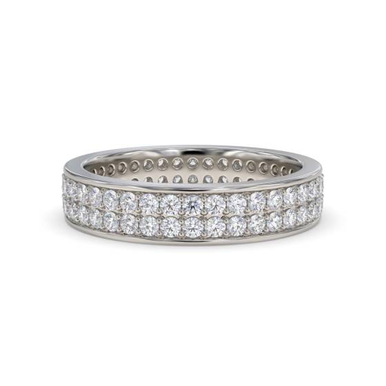 Double Row Round Diamond Full Eternity Ring