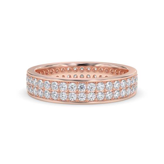 Double Row Round Diamond Full Eternity Ring