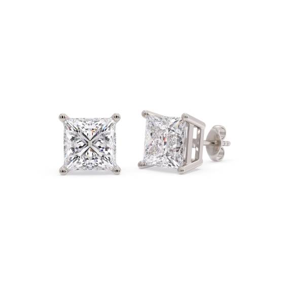 0.15 SI/G-H Traditional Princess Diamond Stud Earrings
