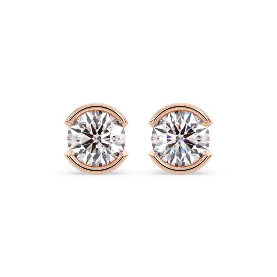 Round Diamond Stud Earrings