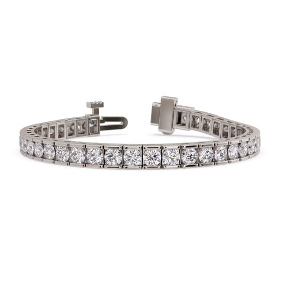Modern Round Diamond Tennis Bracelet