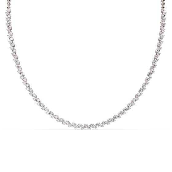 4.50ct Alternating Round Diamond Designer Tennis Necklace
