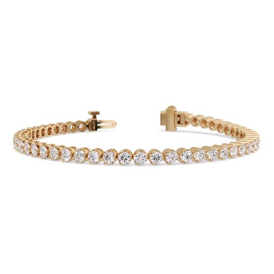 Single Row Round Diamond Tennis Bracelet