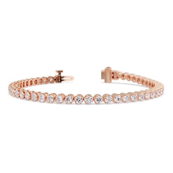 Single Row Round Diamond Tennis Bracelet