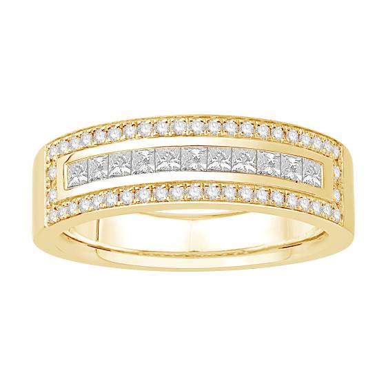 Mens Diamond Set Wedding Band