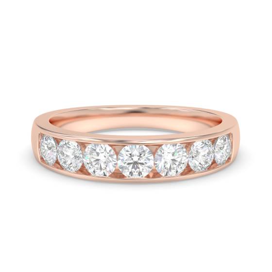 Round Diamond Half Eternity Ring