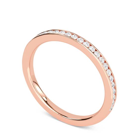 Round Diamond Half Eternity Ring