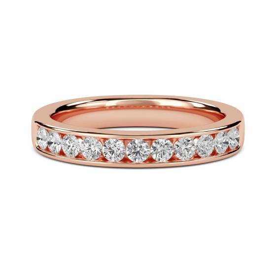 Round Diamond Half Eternity Ring