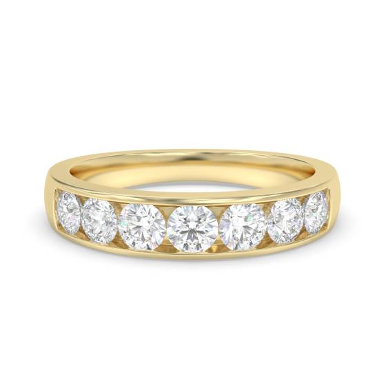 Round Diamond Half Eternity Ring