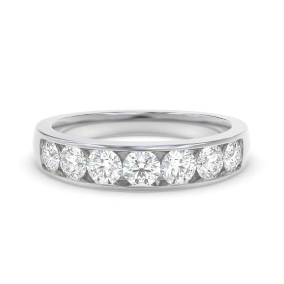 Round Diamond Half Eternity Ring